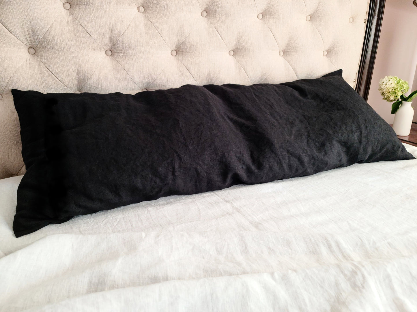 Linen Body pillow cover -14 colors