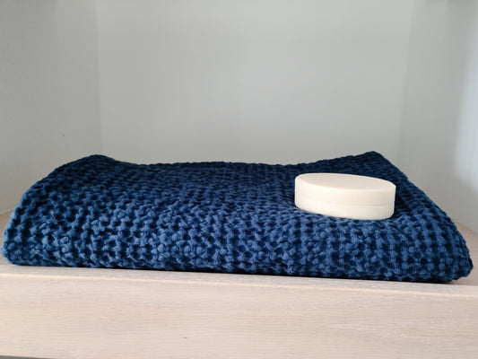 Waffle Linen Blend Bath Towel