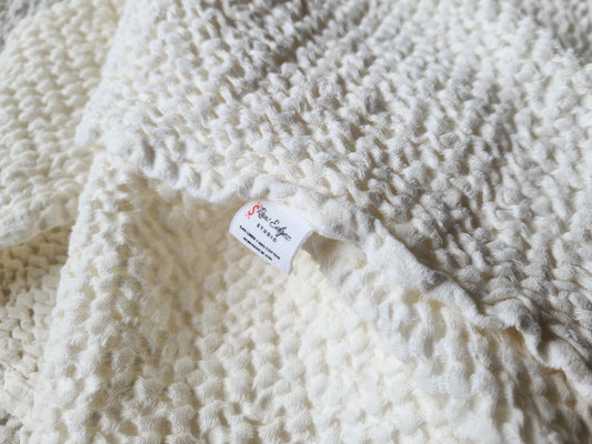 Waffle Linen Blend Bath Towel