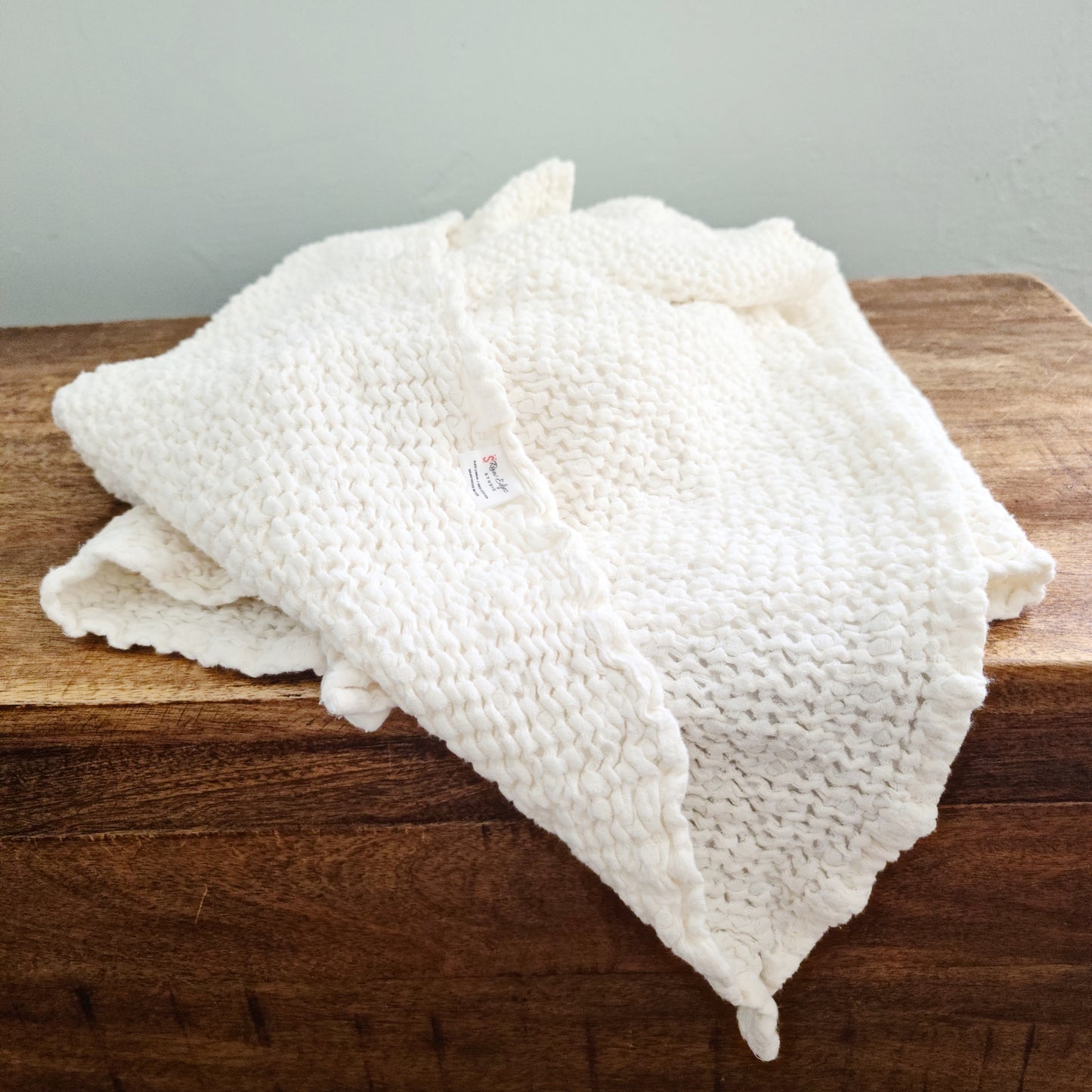 Waffle Linen Blend Bath Towel