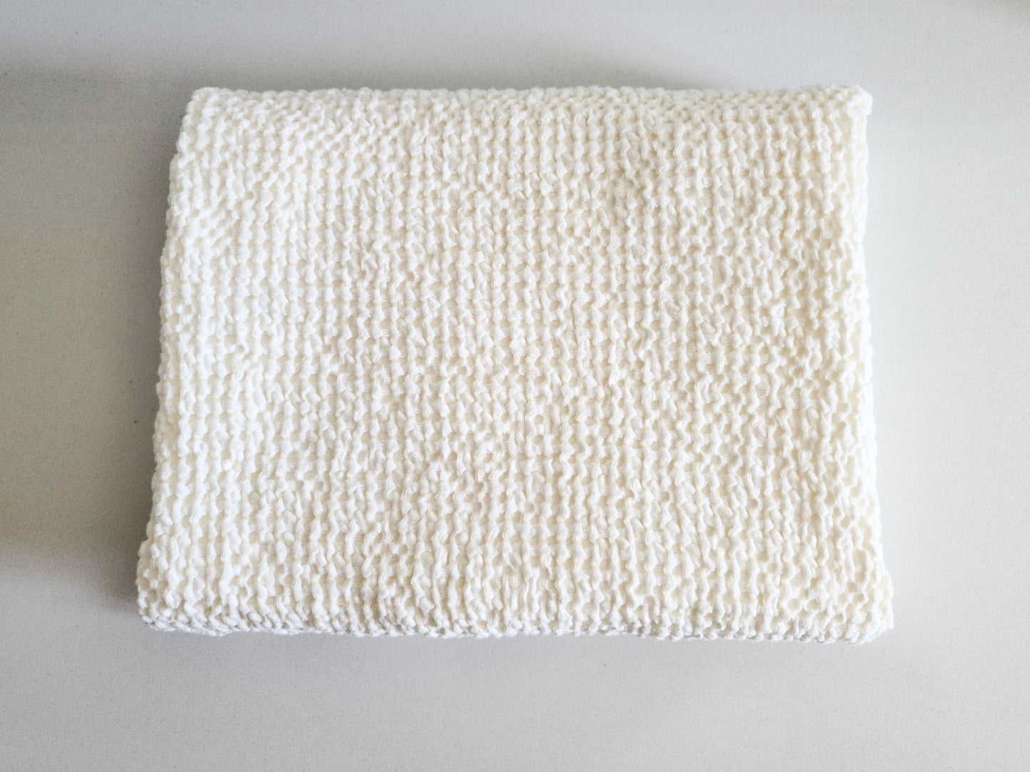 Waffle Linen Blend Bath Towel