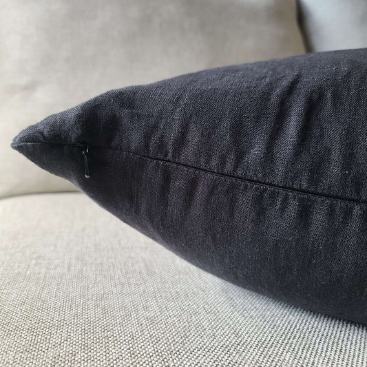 Linen Throw Pillow cover with zipper - 7 colors