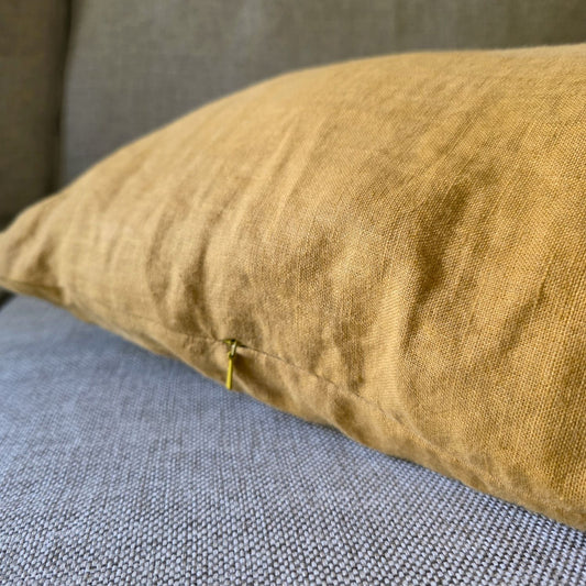 Linen Lumber Pillow cover 14x36 with zipper - 7 colors