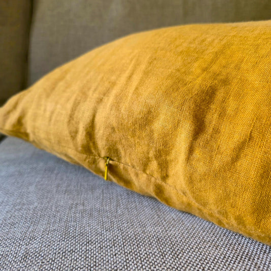 Linen Lumber Pillow cover 14x36 with zipper - 7 colors